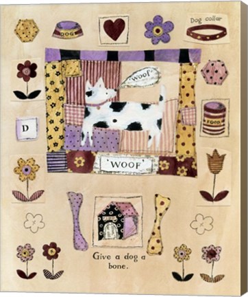 Framed Give a Dog a Bone Print