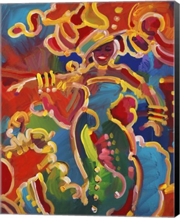 Framed Mardi Gras Lady C Print