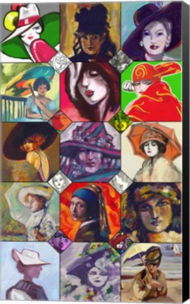 Framed Ladies Collage 1 Print