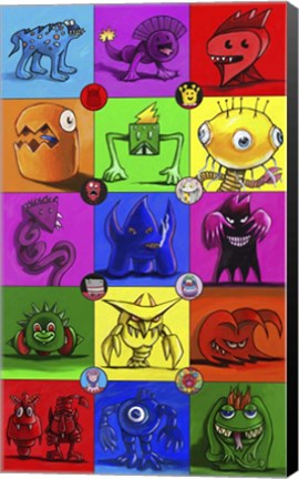 Framed Monsters Print