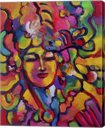 Framed Mardi Gras Lady 6151 Print