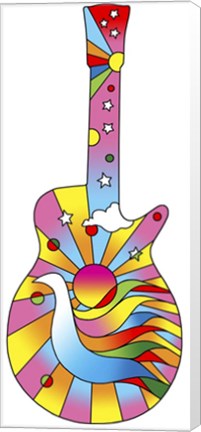 Framed Pop Art Guitar Dove Print