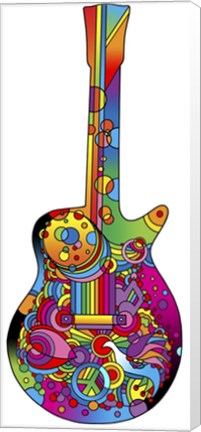 Framed Guitar 1 Print