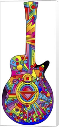 Framed Guitar 2 Print