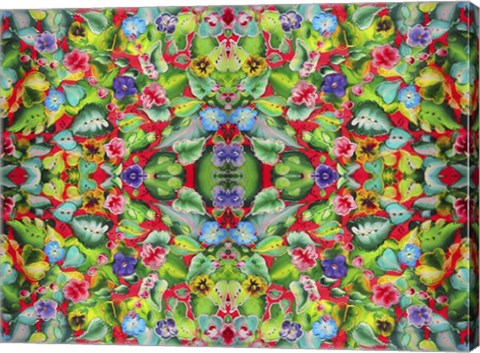 Framed Flowers Pink 715 Print