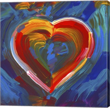 Framed Pop Art Heart Icon Print