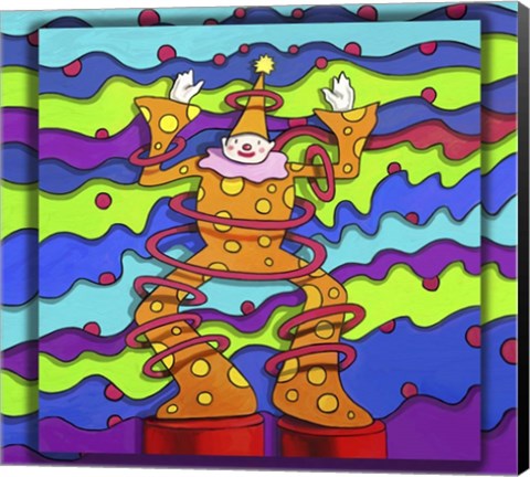 Framed Pop Art Clown Print