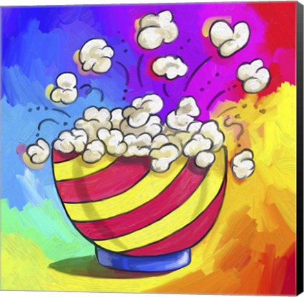 Framed Pop Art Popcorn Bowl Print