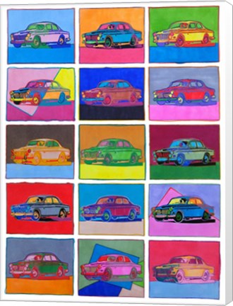 Framed Pop Art Classic Volvo Print