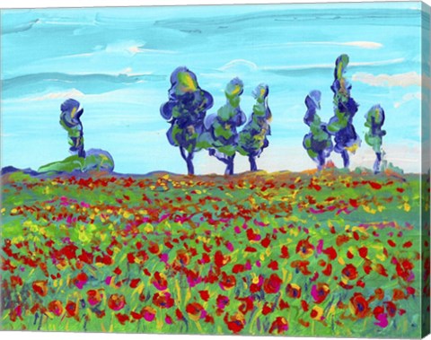 Framed 6 Poppy Field Print