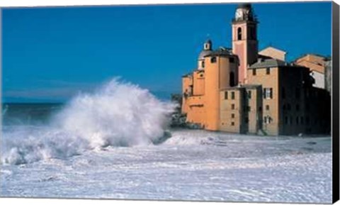 Framed Sea Storm in Camogli Print