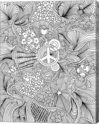 Framed Peace Sign Print
