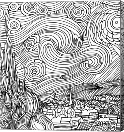Framed Starry Night Print