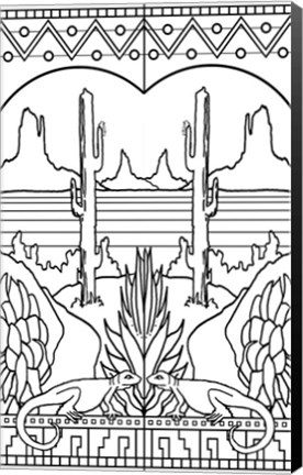 Framed Desert Lineart Print