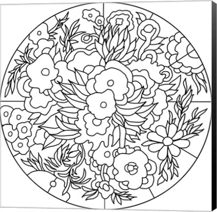 Framed Flower Circle Print