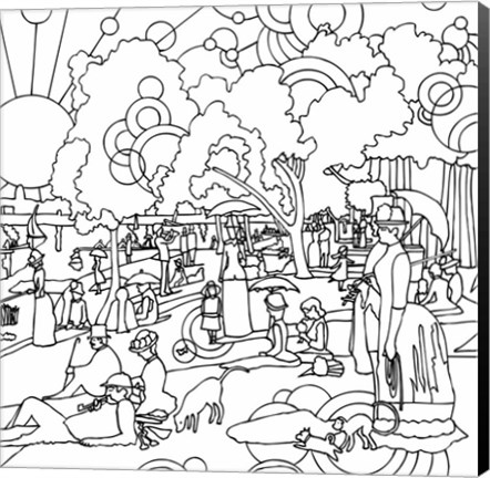 Framed Grande Jatte Print