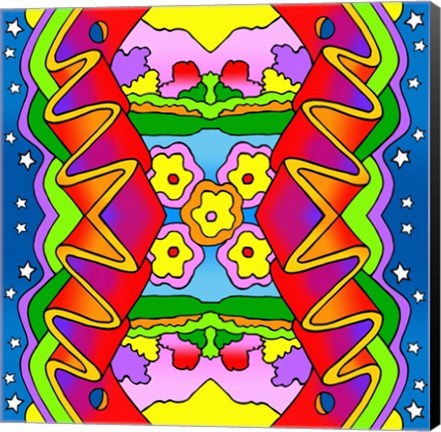 Framed Cosmic Red Ribbon 4 Print