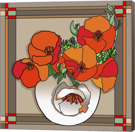 Framed Poppy Bowl Print