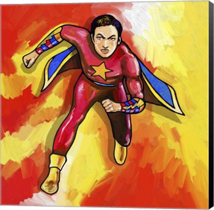 Framed Pop Art Mr Superhero Print