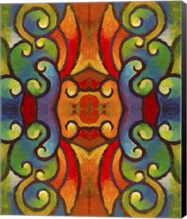 Framed Pop Art Swirls Print