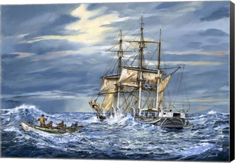 Framed Stormy Seas Print