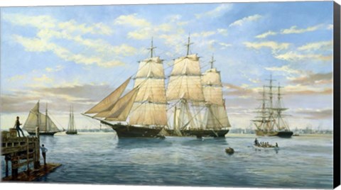 Framed Flying Cloud Under Weigh Print