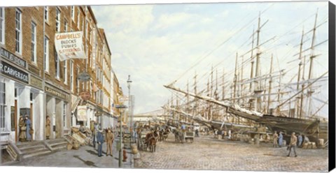 Framed South Street - East River Print