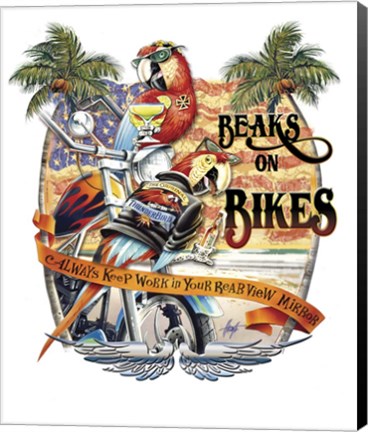 Framed Beakson Bikes Print