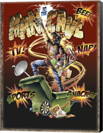 Framed Man Cave Print