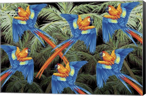 Framed Palm Parrot Print