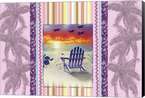 Framed Sunset Chair Palm Print
