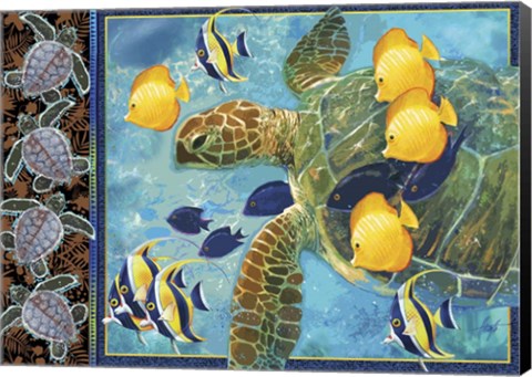 Framed Turtle Hatchlings Print