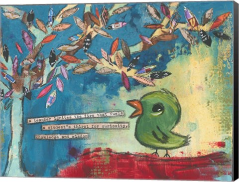 Framed Teacher Ignites Print