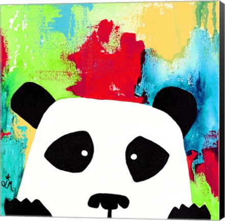 Framed Primary Panda Print