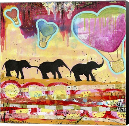 Framed Elephant Walk Print