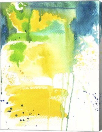 Framed Quiet Fight - Watercolor Abstract Print