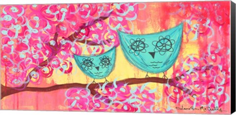 Framed Two Owls Print