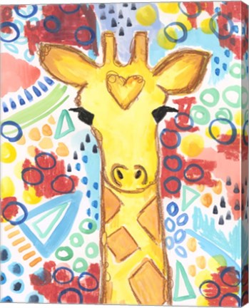 Framed Watercolor - Giraffe Print