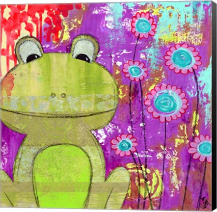 Framed Whimsical Frog Print