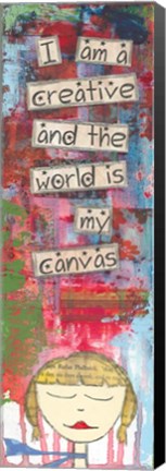 Framed World Canvas Print