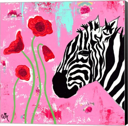 Framed Zebra Print