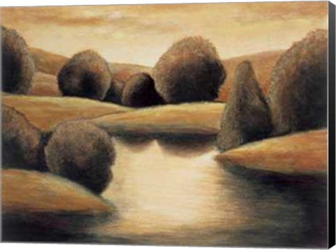 Framed M. Montero - Reflective Vista I Size 31.5x23.75 Print