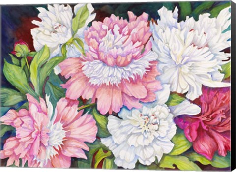 Framed Peony Cluster Print