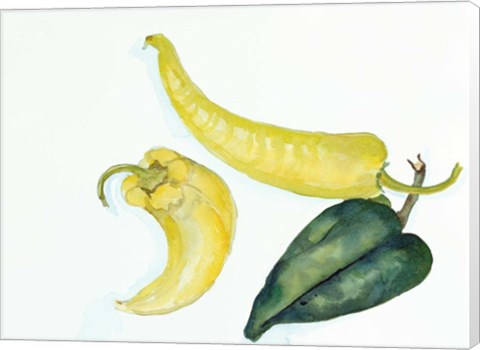 Framed Peppers Hot and Cool Print