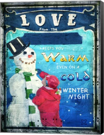 Framed Love Keeps You Warm Print