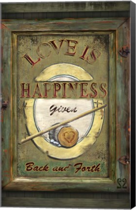 Framed Love Is Happiness Print
