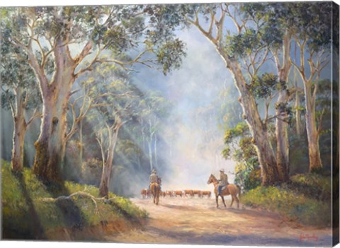 Framed Early Morning Muster Print