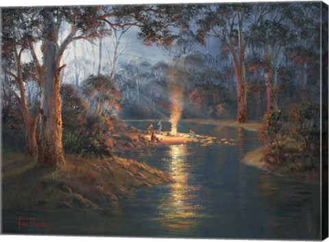 Framed Megalong Creek Moonrise Print