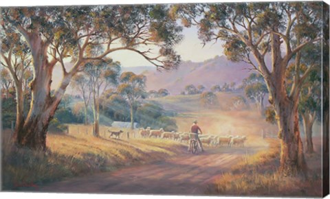 Framed Rounding Up The Stragglers Print