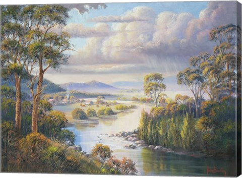 Framed Summer On The Clarence Print